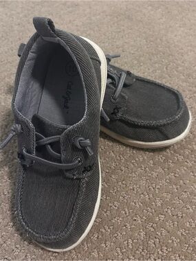 Cat & Jack Gray Canvas Lace-Style Kids Sneakers